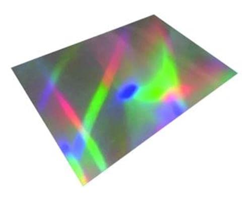 5x holografische Aufkleber auf 5 DIN A4 Blatt Klebefolie Etiketten Wetterfest 210 x 297 mm Wasserfest selbstklebend Folienetiketten bedruckbar Laserdrucker zum Beschriften von Rapima