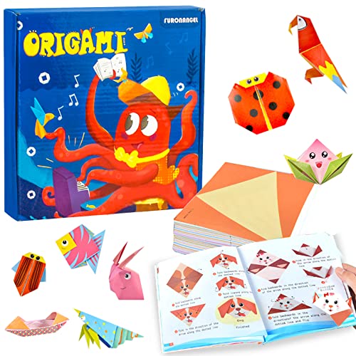 Origami-Set für Kinder, 108 Blatt Papier mit 54 Mustern, buntes Karton-Set, für Jungen und Mädchen im Alter von 3 bis 12 Jahren Origami-Set für Kinder, 108 Blatt Papier mit 54 Mustern, buntes Karton-Set, für Jungen und Mädchen im Alter von 3 bis 12 Jahren von Rarihem