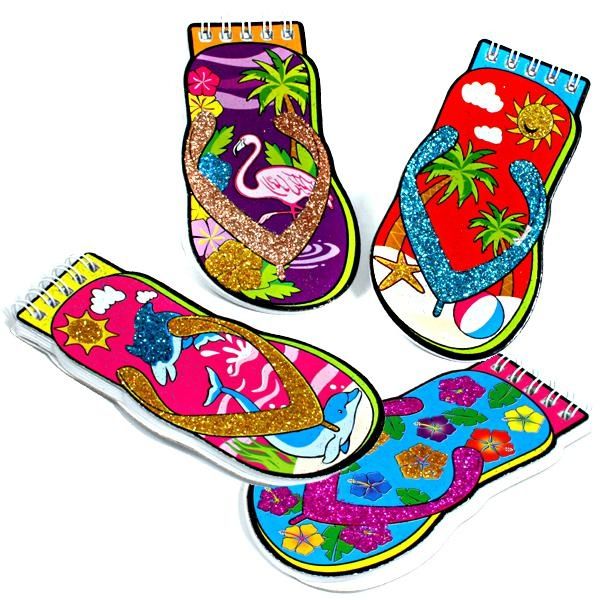 Flipflop Glitter-Notizblock 12,5cm als Mitgebsel zur Beachparty, 1 Stück Flipflop Glitter-Notizblock 12,5cm als Mitgebsel zur Beachparty, 1 Stück von Rasehorn.com