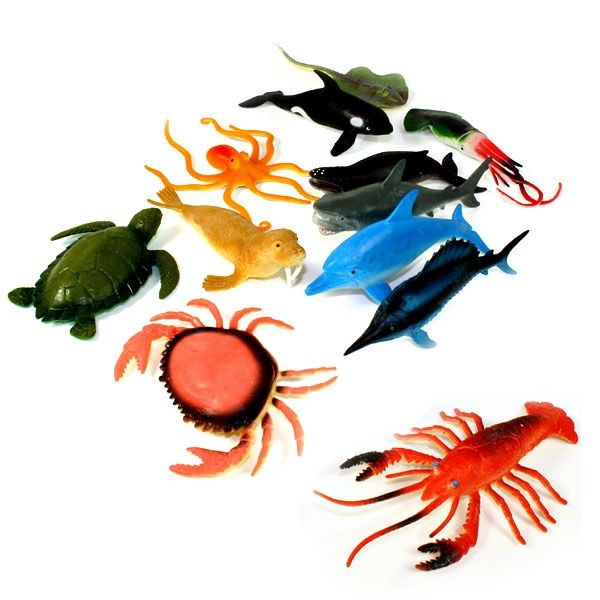 Meerestier aus Gummi 8-15cm, 1 Stk., tolle Überraschung für alle Fans der Unterwasserwelt von Rasehorn.com