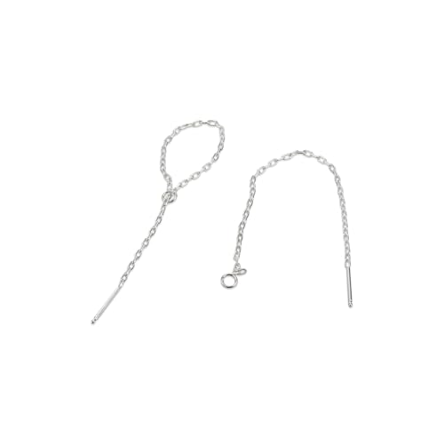 925er Sterlingsilber-Pfoader-Kabelketten-Ohrring mit offenem Biegering, verkauft in 4 Packungen (2 Paar), Fundstücke für Schmuckherstellung, DIY-Ohrringe von Rashbel
