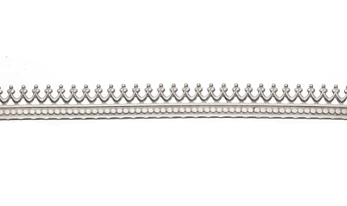 Dekorative Galerie-Lünette aus 935er Sterlingsilber, Kronen-Design, 5,2 x 30,48 cm, für Schmuckherstellung von Rashbel