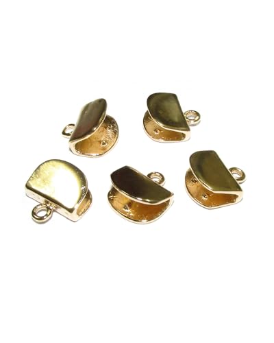 Endkappen mit 14 Karat Gelbgold vergoldet, 10 mm, 10 Stück, Endkappen für Schmuckherstellung, Bastelbedarf, DIY Handwerk Endkappen mit 14 Karat Gelbgold vergoldet, 10 mm, 10 Stück, Endkappen für Schmuckherstellung, Bastelbedarf, DIY Handwerk von Rashbel