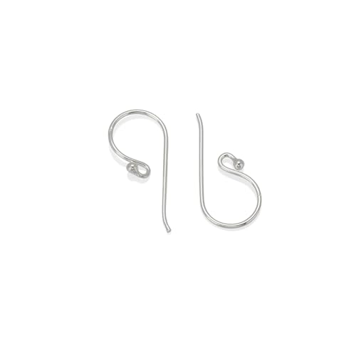 Französischer Ohrdraht, 925er-Sterlingsilber, 0,8 mm (20 Gauge) mit Harzkugel und Schlaufe – 21 mm Länge – 6 Stück (3 Paar) – ideal für feinen Schmuck, baumelnde Tropfen- und Kronleuchter-Ohrringe von Rashbel