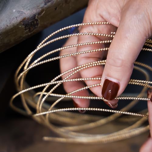 Gefüllter Perlendraht, 91,4 cm, Gelbgold, Draht für Schmuckherstellung, Bastelbedarf, handgefertigter Schmuck Gefüllter Perlendraht, 91,4 cm, Gelbgold, Draht für Schmuckherstellung, Bastelbedarf, handgefertigter Schmuck von Rashbel