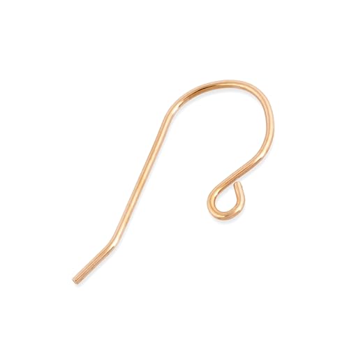 Gefüllter französischer Ohrhaken mit Öse, 0,7 mm (21 Gauge), Gelbgold, 10 Stück (5 Paar) – kleine Fischhaken-Ohrring-Verschlüsse für baumelnde Ohrringe, Schmuckherstellung von Rashbel