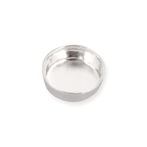Lünettenbecher aus 925er Sterlingsilber, 4 mm, Becher für Schmuckherstellung, Bastelbedarf, Schmuckkomponente von Rashbel