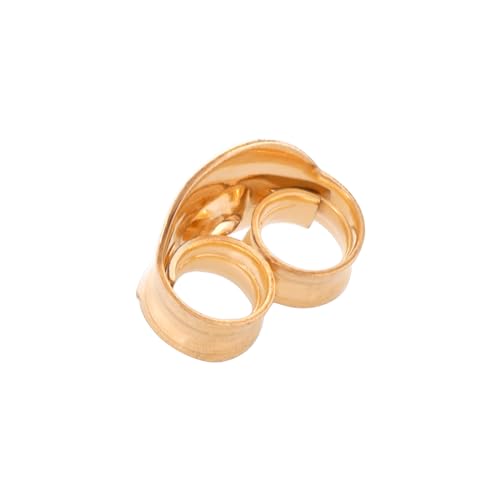Ohrring mit Gelbgold gefüllt, 4 mm, für 0,8 mm Pfosten, langlebiger Steckverschluss, ideal für Ohrstecker, verkauft in Packungen (10 Stück), Schmuckstücke, Reibungspfosten, Ohrbügel für von Rashbel