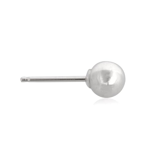 Ohrstecker aus 925er-Sterlingsilber, 4 mm, 6 Stück (3 Paar), glänzende Kugel, 0,7 mm, für Schmuckherstellung, Ohrringe von Rashbel