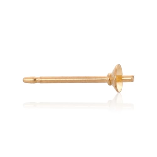 Ohrstecker mit goldgefüllten Perlen, 3 mm, klassischer Ohrstecker, 10 Stück von Rashbel