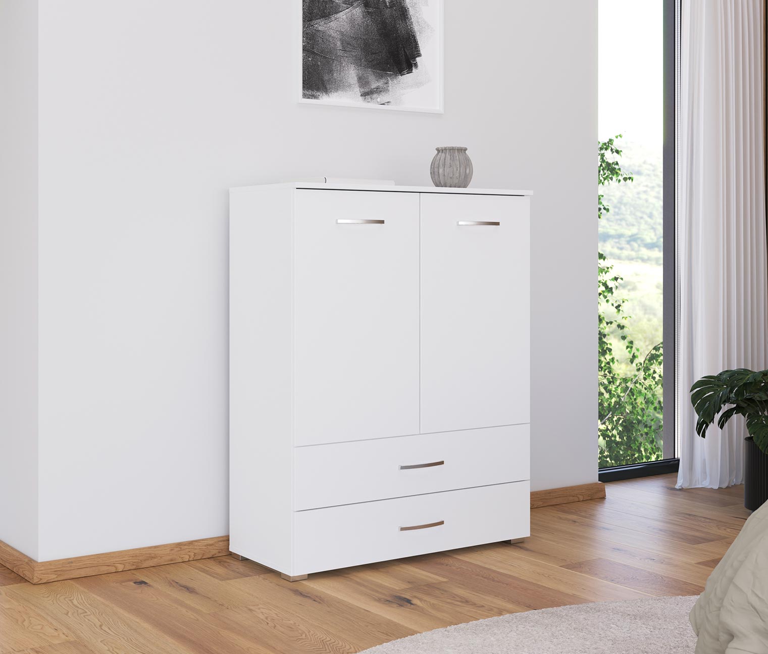 rauch Kommode »Aditio« - 93x42x119cm - weiß - Holz / Holz rauch Kommode »Aditio« - 93x42x119cm - weiß - Holz / Holz von Rauch