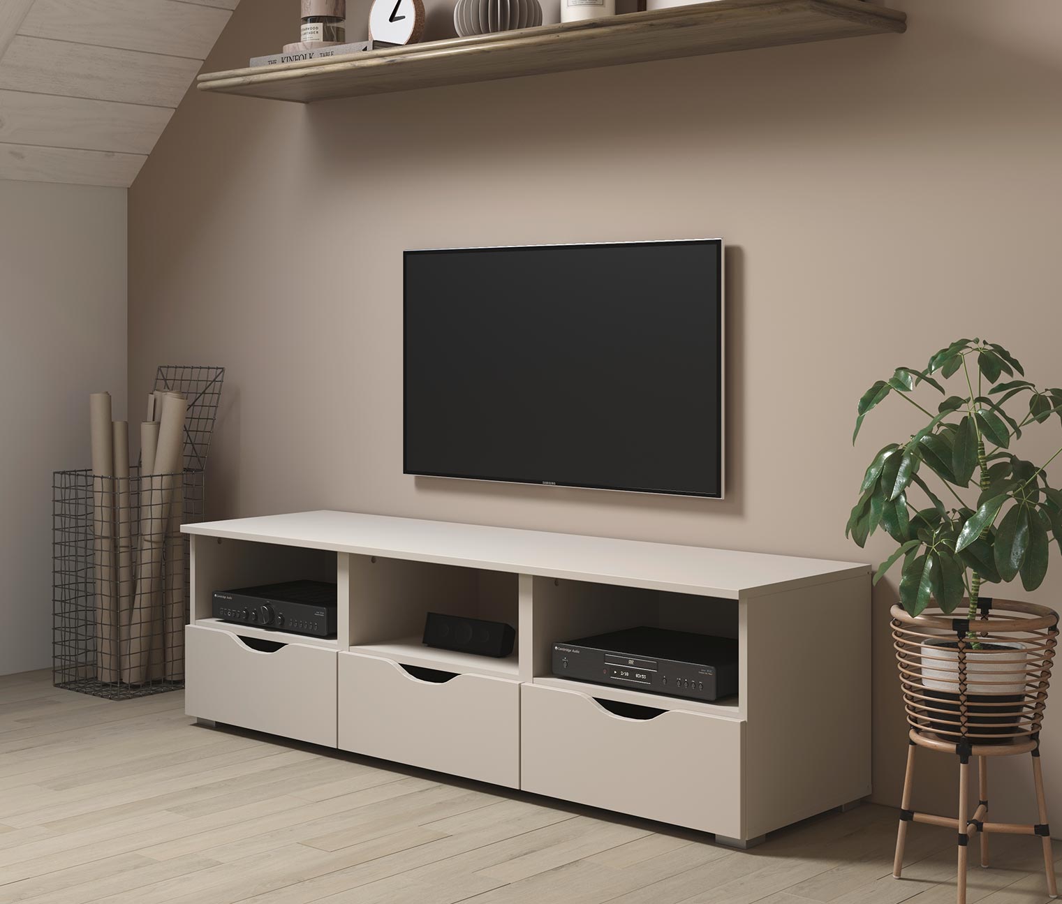 rauch Kommode »Frieda« - 140x42x43cm - beige - Holz / Holz rauch Kommode »Frieda« - 140x42x43cm - beige - Holz / Holz von Rauch