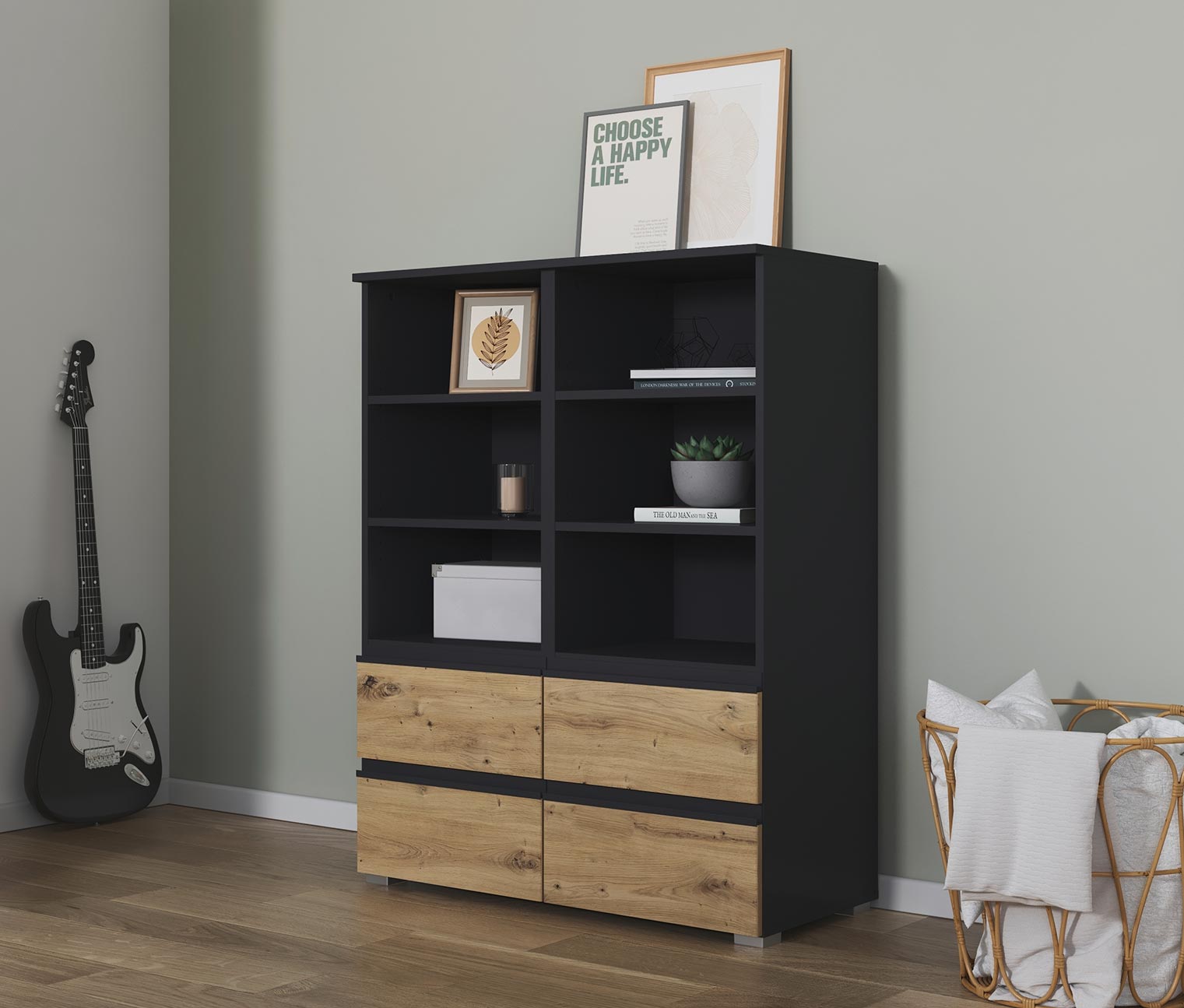 rauch Kommode »Joel« - 93x42x119cm - grau - Holz rauch Kommode »Joel« - 93x42x119cm - grau - Holz von Rauch