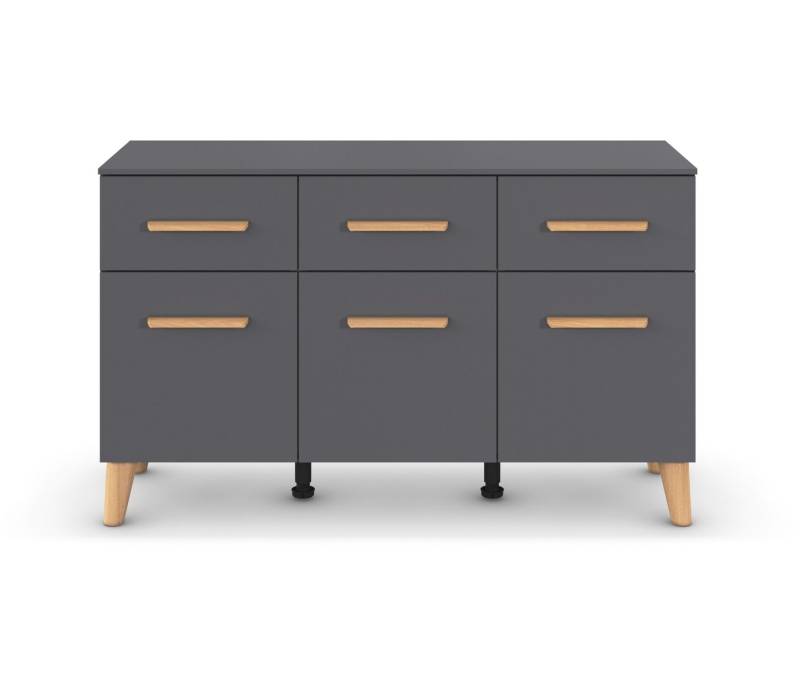 rauch Kommode »Skandi« - 120x42x72cm - grau - Holz / Holz von Rauch