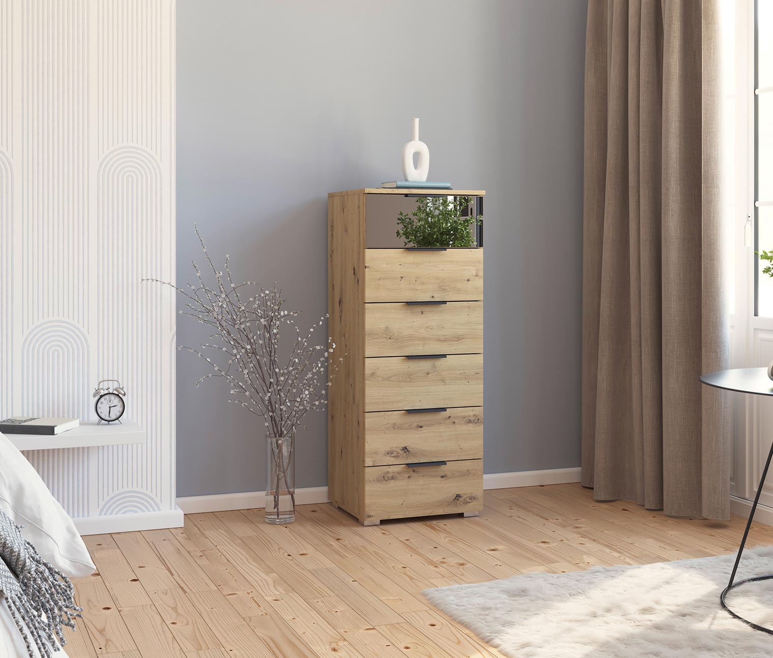 rauch Kommode »Skyla« - 47x42x119cm - braun - Holz / Holz rauch Kommode »Skyla« - 47x42x119cm - braun - Holz / Holz von Rauch