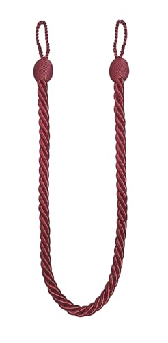 Raum² Raffhalter, Gedrehte Kordel, 80 cm lang (Modisch rot) von Raum²