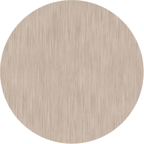 Raved Rundes Tischtuch Ø140 cm – PVC – Beige Leinenoptik – Wasserfest & Abwaschbar von Raved