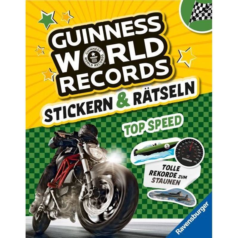 Guinness World Records Stickern Und Rätseln: Top Speed - Eddi Adler, Martine Richter, Kartoniert (TB) von Ravensburger Verlag