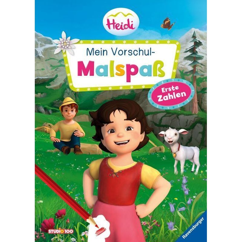 Heidi: Mein Vorschul-Malspaß Erste Zahlen, Kartoniert (TB) von Ravensburger Verlag
