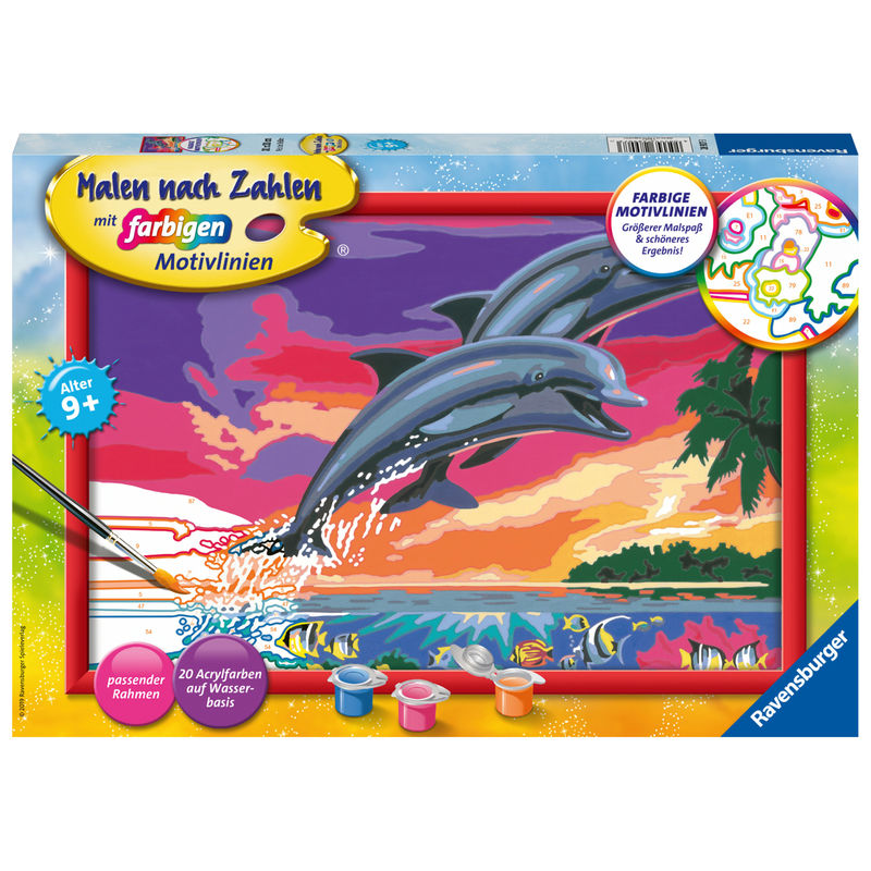 Ravensburger Malen Nach Zahlen 28907 - Welt Der Delfine - Kinder Ab 9 Jahren von Ravensburger Verlag