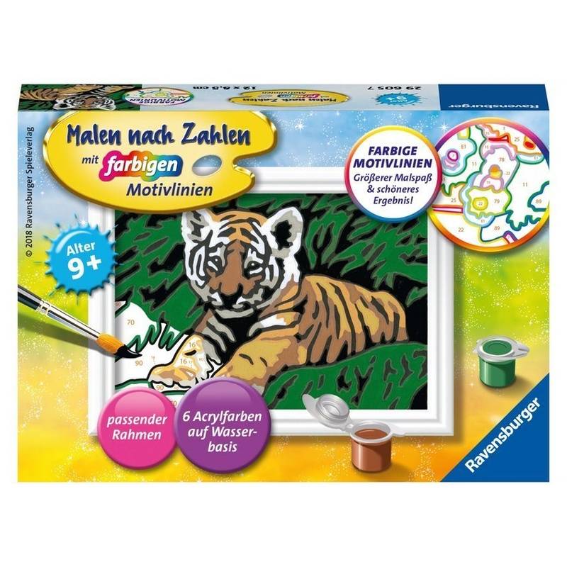 Ravensburger Malen Nach Zahlen 29605 - Süßer Tiger - Kinder Ab 9 Jahren von Ravensburger Verlag