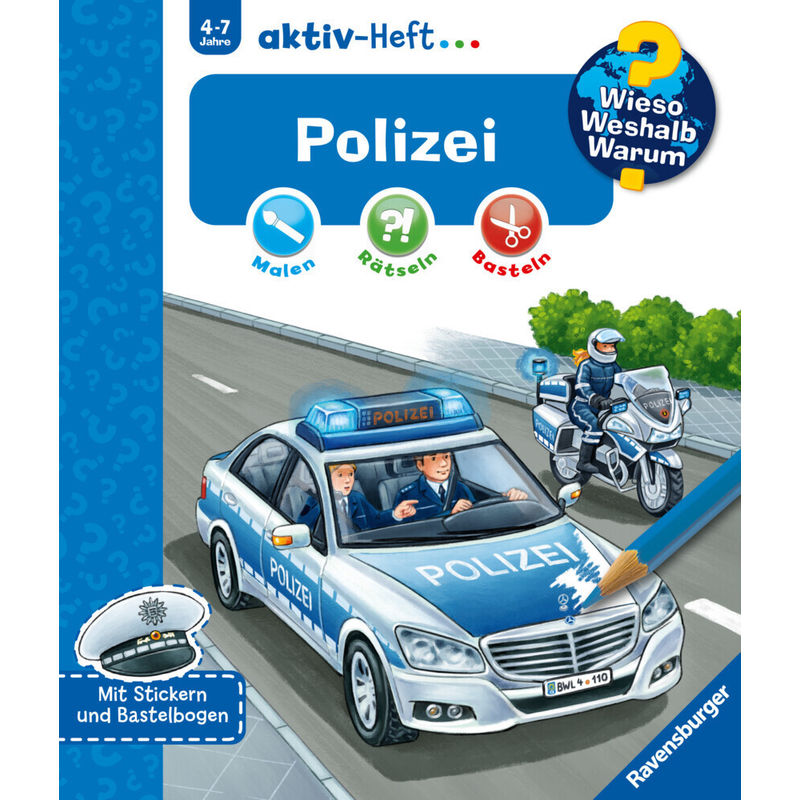 Wieso? Weshalb? Warum? Aktiv-Heft: Polizei - Dominique Conte, Kartoniert (TB) von Ravensburger Verlag