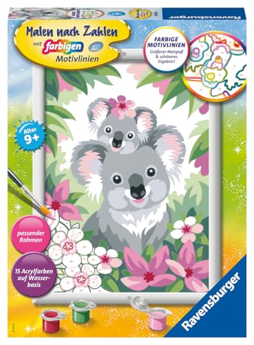 Ravensburger 28984 Malen nach Zahlen - Süße Koalas - Für Kinder ab 9 Jahren von Ravensburger
