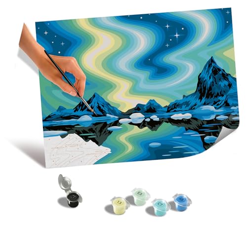Ravensburger CreArt 23907 - Nordlichter - Malen nach Zahlen Erwachsene, DIY Malset mit Pinsel und Acrylfarben, Geschenk für Frauen und Männer, Malen auf Leinwand von Ravensburger
