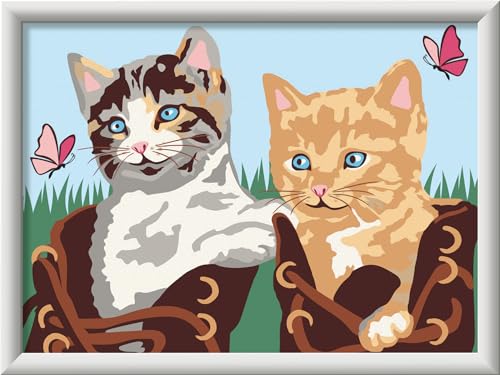 Ravensburger CreArt 23955 - Kätzchen im Schuh - Malen nach Zahlen Katze für Kinder ab 9 Jahre, Malset mit Rahmen, Pinsel und Acrylfarben, Geschenk für Mädchen und Jungen Ravensburger CreArt 23955 - Kätzchen im Schuh - Malen nach Zahlen Katze für Kinder ab 9 Jahre, Malset mit Rahmen, Pinsel und Acrylfarben, Geschenk für Mädchen und Jungen von Ravensburger