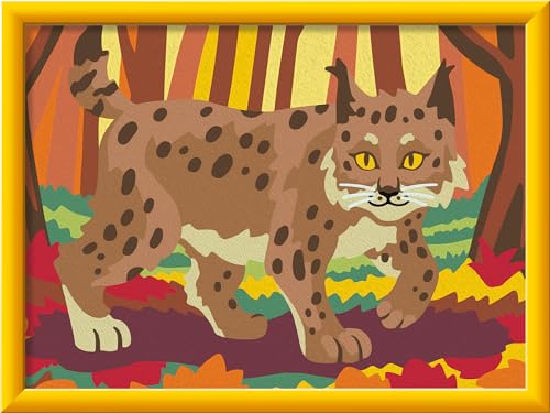 Ravensburger CreArt 23958 - Luchs im Herbstwald - Malen nach Zahlen für Kinder ab 9 Jahre, Malset mit Rahmen, Pinsel und Acrylfarben, Geschenk für Mädchen und Jungen Ravensburger CreArt 23958 - Luchs im Herbstwald - Malen nach Zahlen für Kinder ab 9 Jahre, Malset mit Rahmen, Pinsel und Acrylfarben, Geschenk für Mädchen und Jungen von Ravensburger