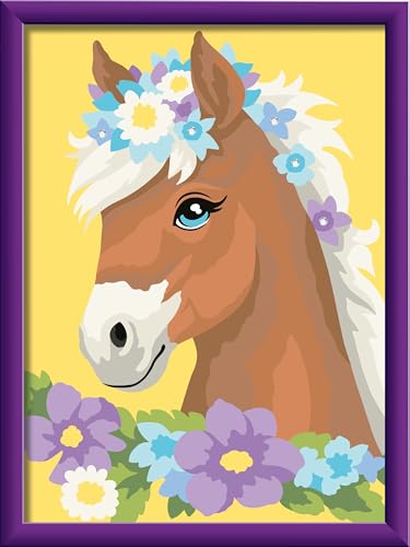 Ravensburger CreArt 23999 - Pferd mit Blumen - Malen nach Zahlen ab 9 Jahre, Malset mit Rahmen, Pinsel und Acrylfarben, Geschenk für Mädchen und Jungen, mit Glitzer und Stickern Ravensburger CreArt 23999 - Pferd mit Blumen - Malen nach Zahlen ab 9 Jahre, Malset mit Rahmen, Pinsel und Acrylfarben, Geschenk für Mädchen und Jungen, mit Glitzer und Stickern von Ravensburger