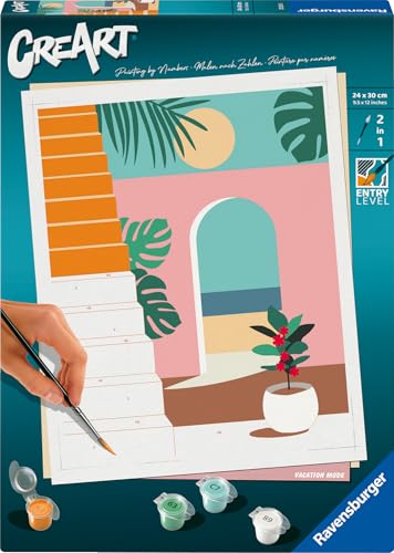 Ravensburger CreArt 25524 - Urlaubsmodus - Malen nach Zahlen Erwachsene, DIY Malset mit Pinsel und Acrylfarben, Geschenk für Frauen und Männer, Malen für Erwachsene Ravensburger CreArt 25524 - Urlaubsmodus - Malen nach Zahlen Erwachsene, DIY Malset mit Pinsel und Acrylfarben, Geschenk für Frauen und Männer, Malen für Erwachsene von Ravensburger