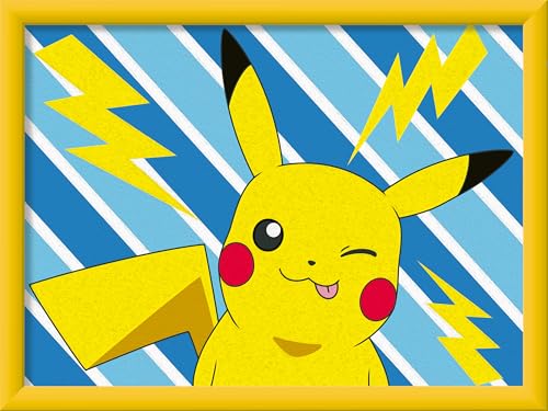 Ravensburger CreArt 25557 - Pikachu - Malen nach Zahlen Pokémon für Kinder ab 9 Jahre, Malset mit Rahmen, Pinsel und Acrylfarben, Geschenk für Jungen und Mädchen Ravensburger CreArt 25557 - Pikachu - Malen nach Zahlen Pokémon für Kinder ab 9 Jahre, Malset mit Rahmen, Pinsel und Acrylfarben, Geschenk für Jungen und Mädchen von Ravensburger