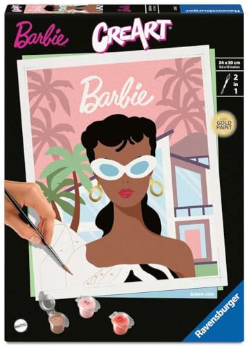 Ravensburger CreArt 25896 - Barbie 1959 - Malen nach Zahlen Erwachsene, DIY Malset mit Pinsel und Acrylfarben, Geschenk für Frauen und Männer, Malen für Erwachsene Ravensburger CreArt 25896 - Barbie 1959 - Malen nach Zahlen Erwachsene, DIY Malset mit Pinsel und Acrylfarben, Geschenk für Frauen und Männer, Malen für Erwachsene von Ravensburger