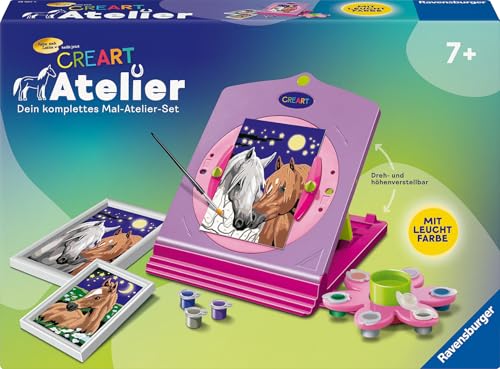 Ravensburger CreArt 28507 - Atelier Pferde - Malen nach Zahlen für Kinder ab 7 Jahre, Ostergeschenke Kinder 7 Jahre, Kleines Geschenk zu Ostern von Ravensburger