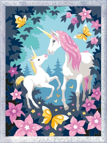 Ravensburger CreArt 28516 - Einhornmagie - Malen nach Zahlen für Kinder ab 11 Jahre, Malset mit Rahmen, Pinsel und Acrylfarben, Geschenk für Mädchen und Jungen, mit Glitzer Ravensburger CreArt 28516 - Einhornmagie - Malen nach Zahlen für Kinder ab 11 Jahre, Malset mit Rahmen, Pinsel und Acrylfarben, Geschenk für Mädchen und Jungen, mit Glitzer von Ravensburger