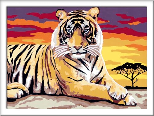 Ravensburger CreArt 28553 - Majestätischer Tiger - Malen nach Zahlen für Kinder ab 11 Jahre, Malset mit Rahmen, Pinsel und Acrylfarben, Geschenk für Mädchen und Jungen Ravensburger CreArt 28553 - Majestätischer Tiger - Malen nach Zahlen für Kinder ab 11 Jahre, Malset mit Rahmen, Pinsel und Acrylfarben, Geschenk für Mädchen und Jungen von Ravensburger