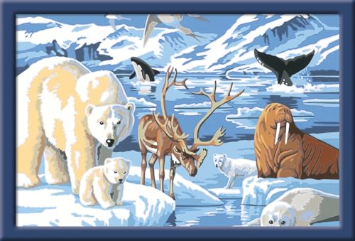 Ravensburger CreArt 28909 - Tiere der Arktis - Malen nach Zahlen für Kinder ab 11 Jahre, Malset mit Rahmen, Pinsel und Acrylfarben, Geschenk für Mädchen und Jungen Ravensburger CreArt 28909 - Tiere der Arktis - Malen nach Zahlen für Kinder ab 11 Jahre, Malset mit Rahmen, Pinsel und Acrylfarben, Geschenk für Mädchen und Jungen von Ravensburger