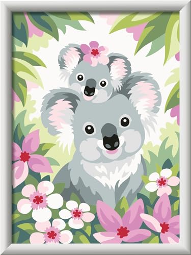 Ravensburger CreArt 28984 - Süße Koalas - Malen nach Zahlen für Kinder ab 9 Jahre, Malset mit Rahmen, Pinsel und Acrylfarben, Geschenk für Mädchen und Jungen Ravensburger CreArt 28984 - Süße Koalas - Malen nach Zahlen für Kinder ab 9 Jahre, Malset mit Rahmen, Pinsel und Acrylfarben, Geschenk für Mädchen und Jungen von Ravensburger