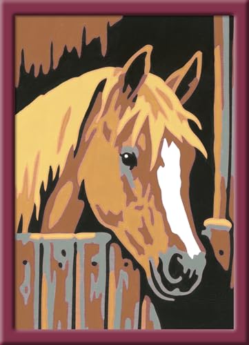 Ravensburger CreArt 29685 - Pferd im Stall - Malen nach Zahlen für Kinder ab 9 Jahre, Malset mit Rahmen, Pinsel und Acrylfarben, Geschenk für Mädchen und Jungen Ravensburger CreArt 29685 - Pferd im Stall - Malen nach Zahlen für Kinder ab 9 Jahre, Malset mit Rahmen, Pinsel und Acrylfarben, Geschenk für Mädchen und Jungen von Ravensburger
