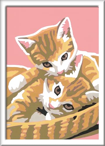 Ravensburger CreArt 29686 - Katzenbabys - Malen nach Zahlen Katze für Kinder ab 9 Jahre, Malset mit Rahmen, Pinsel und Acrylfarben, Geschenk für Mädchen und Jungen Ravensburger CreArt 29686 - Katzenbabys - Malen nach Zahlen Katze für Kinder ab 9 Jahre, Malset mit Rahmen, Pinsel und Acrylfarben, Geschenk für Mädchen und Jungen von Ravensburger