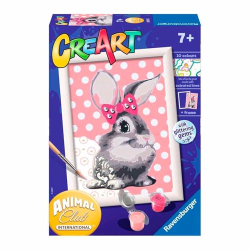 Ravensburger CreArt Cuddly Bunny Paint by Numbers for Children - Painting Arts and Crafts Kits for Ages 7 Years Up von Ravensburger