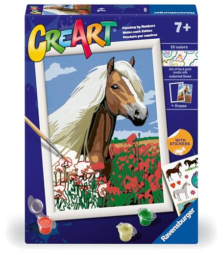 Ravensburger CreArt D Classic: Haflinger Pferd, Malset nach Zahlen, enthält ein vorgedrucktes Brett, einen Pinsel, Farben und Zubehör, kreatives Set für Jungen und Mädchen ab 9 Jahren Ravensburger CreArt D Classic: Haflinger Pferd, Malset nach Zahlen, enthält ein vorgedrucktes Brett, einen Pinsel, Farben und Zubehör, kreatives Set für Jungen und Mädchen ab 9 Jahren von Ravensburger