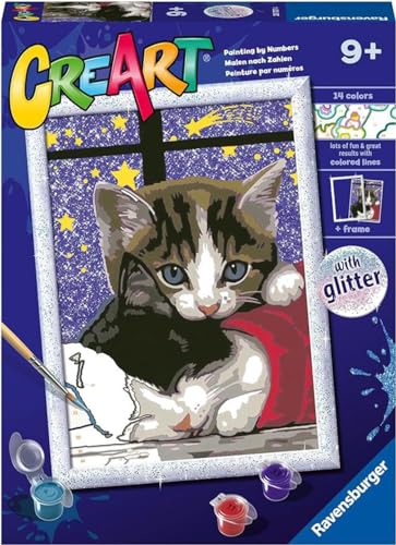 Ravensburger CreArt D-Serie: Kätzchen, Malen nach Zahlen, enthält ein vorgedrucktes Brett, einen Pinsel, Farben und Zubehör, kreatives Set für Jungen und Mädchen ab 7 Jahren Ravensburger CreArt D-Serie: Kätzchen, Malen nach Zahlen, enthält ein vorgedrucktes Brett, einen Pinsel, Farben und Zubehör, kreatives Set für Jungen und Mädchen ab 7 Jahren von Ravensburger