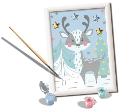 Ravensburger - CreArt E Serie: Sternenhirsch Malen nach Zahlen, enthält ein vorgedrucktes Brett, Pinsel, Farben und Zubehör, kreatives Spiel für Kinder ab 7 Jahren Ravensburger - CreArt E Serie: Sternenhirsch Malen nach Zahlen, enthält ein vorgedrucktes Brett, Pinsel, Farben und Zubehör, kreatives Spiel für Kinder ab 7 Jahren von Ravensburger