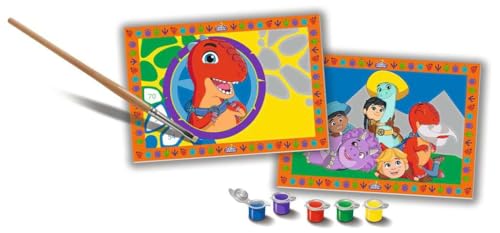 Ravensburger - CreArt Junior Serie: Dino Ranch, Malset nach Zahlen, enthält zwei vorgedruckte Tabellen, einen Pinsel, Farben, kreatives Spiel für Jungen und Mädchen 5+ Jahre Ravensburger - CreArt Junior Serie: Dino Ranch, Malset nach Zahlen, enthält zwei vorgedruckte Tabellen, einen Pinsel, Farben, kreatives Spiel für Jungen und Mädchen 5+ Jahre von Ravensburger