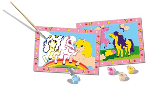 Ravensburger - CreArt Junior Serie: Pferde, Malset nach Zahlen, enthält zwei vorgedruckte Tabellen, einen Pinsel, Farben, kreatives Spiel für Jungen und Mädchen 5+ Jahre Ravensburger - CreArt Junior Serie: Pferde, Malset nach Zahlen, enthält zwei vorgedruckte Tabellen, einen Pinsel, Farben, kreatives Spiel für Jungen und Mädchen 5+ Jahre von Ravensburger