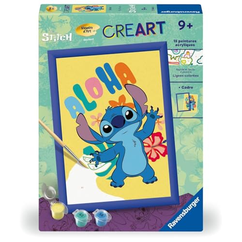Ravensburger - CreArt Kids 18 x 24 cm – Kunstnummer – Stitch – Malen nach Zahlen – ab 7 Jahren – 25844 von Ravensburger
