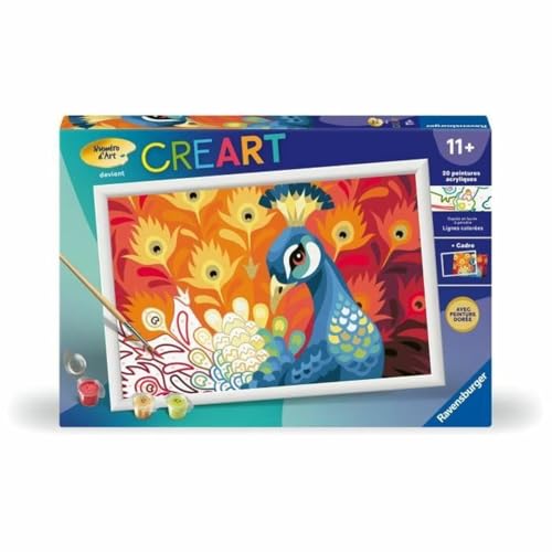 Ravensburger CreArt Kids 31 x 21 cm – Kunstnummer – Pfau – Malen nach Zahlen – ab 9 Jahren – 25907 Ravensburger CreArt Kids 31 x 21 cm – Kunstnummer – Pfau – Malen nach Zahlen – ab 9 Jahren – 25907 von Ravensburger