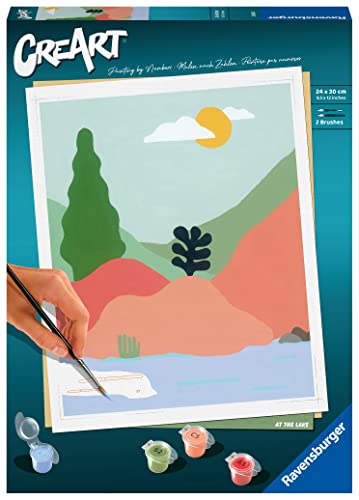 Ravensburger CreArt 23642 - Am See - Malen nach Zahlen Erwachsene, DIY Malset mit Pinsel und Acrylfarben, Geschenk für Frauen und Männer, Malen für Erwachsene von Ravensburger